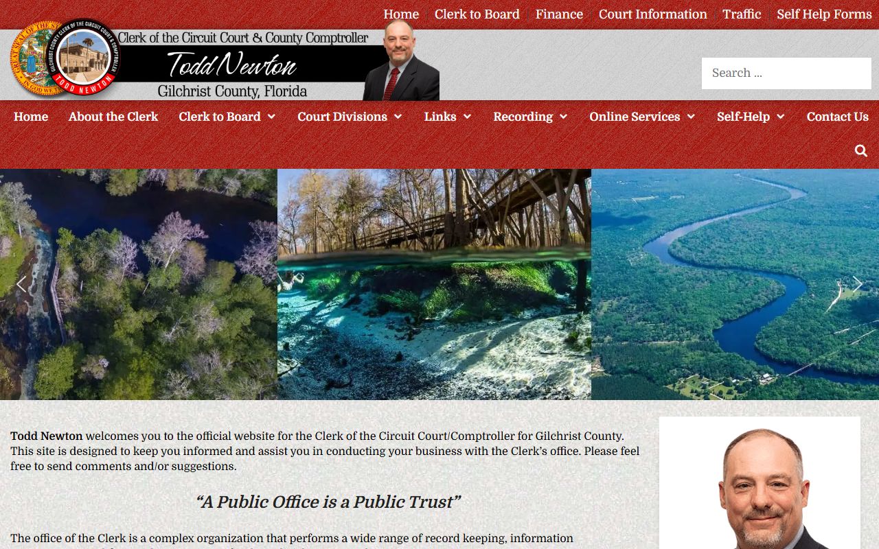 Gilchrist County DUI records source screenshot