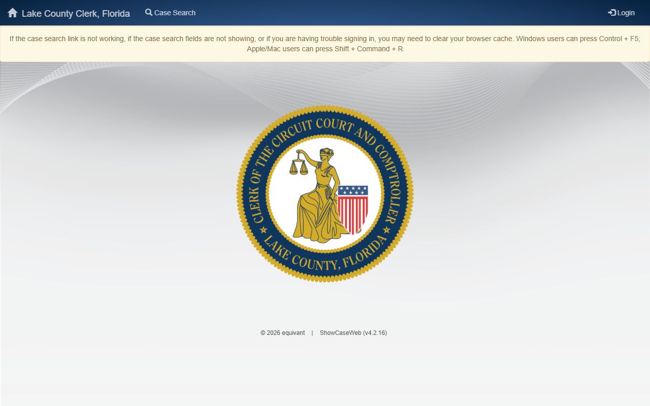 Lake County DUI records source screenshot