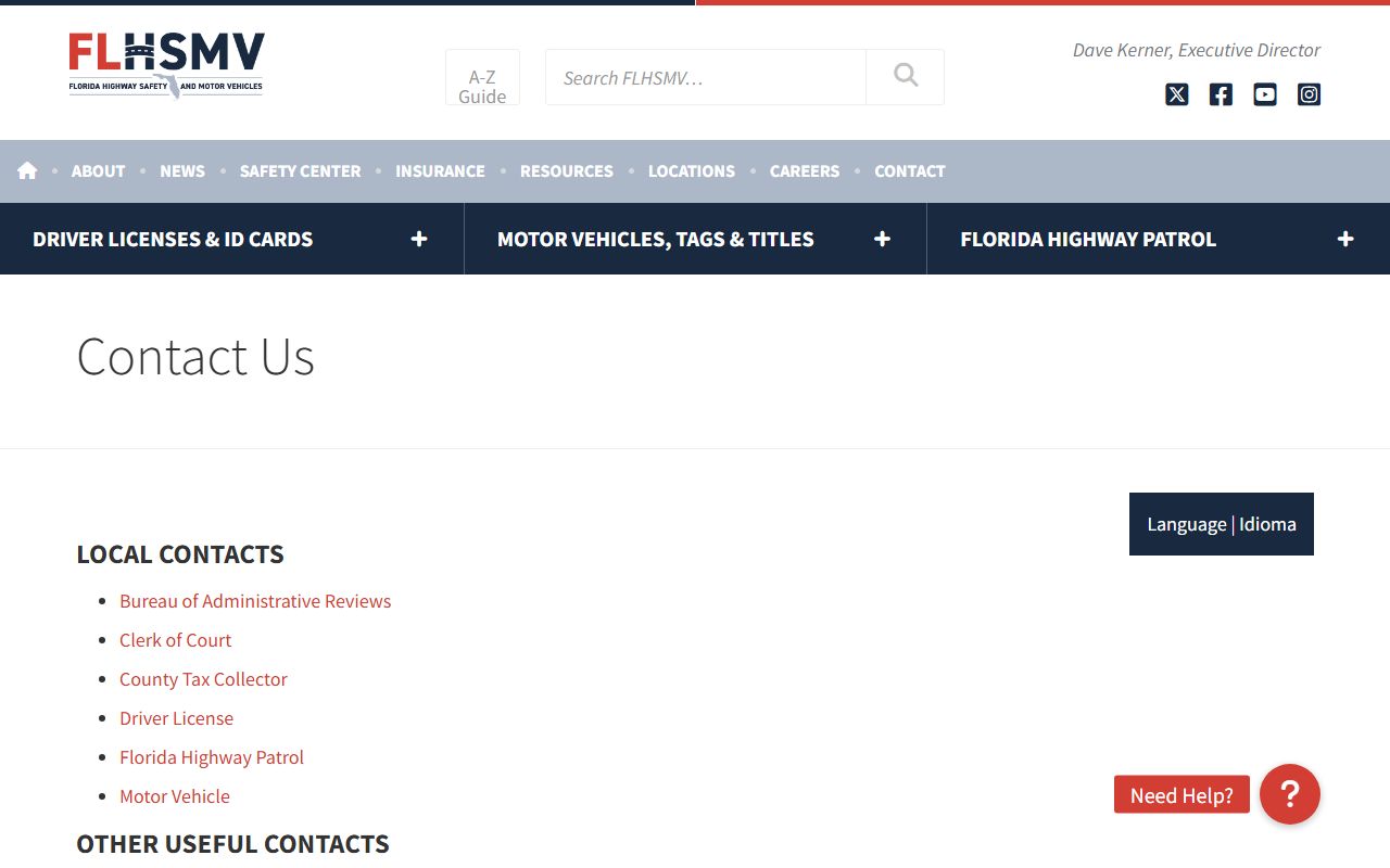 Florida DUI records source screenshot