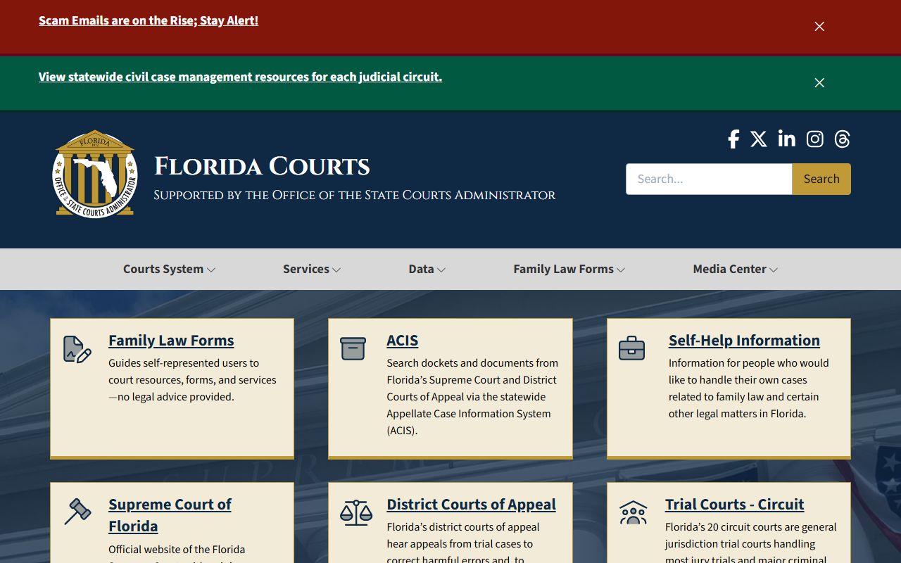 Florida DUI records source screenshot