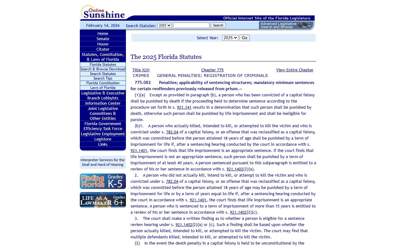 Florida DUI records source screenshot